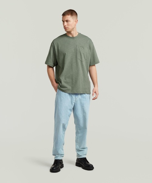 G-STAR(ジースター)の「【Safari Online掲載】Pocket Loose T-Shirt/ポケットディテールスラブルーズTシャツ(Tシャツ/カットソー・メンズ・オフホワイト/グレー系その他/グリーン系その他・X-LARGE/MEDIUM/X-SMALL/LARGE/SMALL)」の19枚目の写真