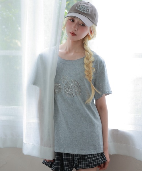 LiLIN(リリン)の「オーシャン モチーフ スタッズ 半袖 プルオーバー(Tシャツ/カットソー・レディース・ネイビー/ホワイト/ライトグレー・FREE)」の10枚目の写真