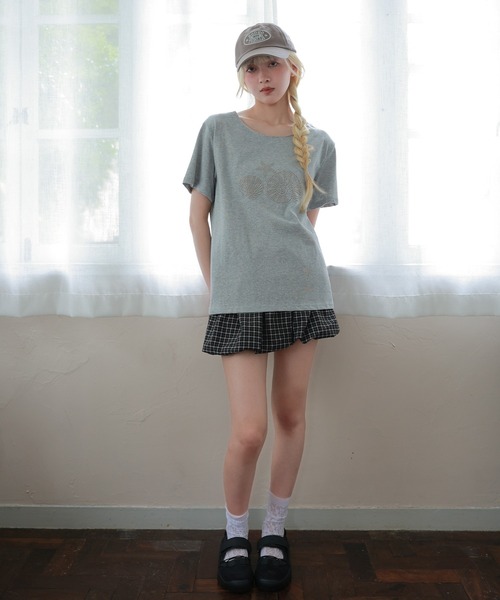 LiLIN(リリン)の「オーシャン モチーフ スタッズ 半袖 プルオーバー(Tシャツ/カットソー・レディース・ネイビー/ホワイト/ライトグレー・FREE)」の12枚目の写真