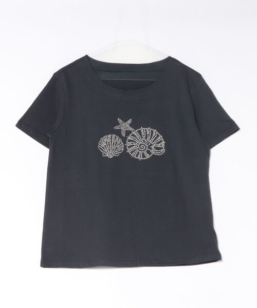 LiLIN(リリン)の「オーシャン モチーフ スタッズ 半袖 プルオーバー(Tシャツ/カットソー・レディース・ネイビー/ホワイト/ライトグレー・FREE)」の22枚目の写真