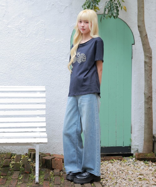 LiLIN(リリン)の「オーシャン モチーフ スタッズ 半袖 プルオーバー(Tシャツ/カットソー・レディース・ネイビー/ホワイト/ライトグレー・FREE)」の16枚目の写真