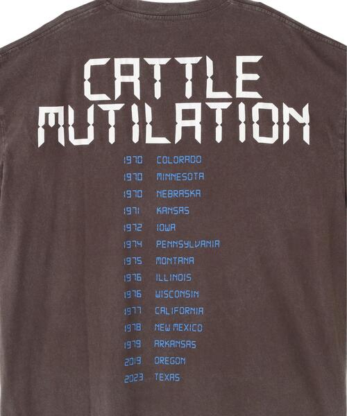 DANKE SCHON(ダンケシェーン)の「DankeSchon/ダンケシェーン/OVERDYE CATTLEMUTILATION(Tシャツ/カットソー・レディース・ブラック・L/M)」の5枚目の写真