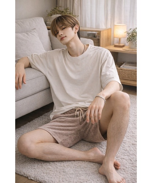 Bling Leads(ブリングリーズ)の「【Bls】 【ZM】【Bling Leads】パイルスリムショートパンツ(その他パンツ・メンズ・ブラウン系その他/モカ/杢グレー・LARGE)」の3枚目の写真