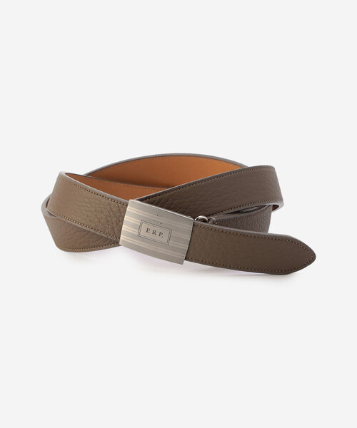 Bshop（ビショップ）の「ERP.｜〈別注〉ART-DECO INITIAL BUCKLE BELT. UNISEX（ベルト・レディース・ブラック/ブラウン系その他/ダークブラウン・95/105）」の3枚目の写真
