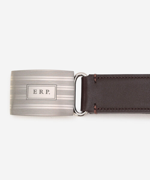 Bshop（ビショップ）の「ERP.｜〈別注〉ART-DECO INITIAL BUCKLE BELT. UNISEX（ベルト・レディース・ブラック/ブラウン系その他/ダークブラウン・95/105）」の12枚目の写真