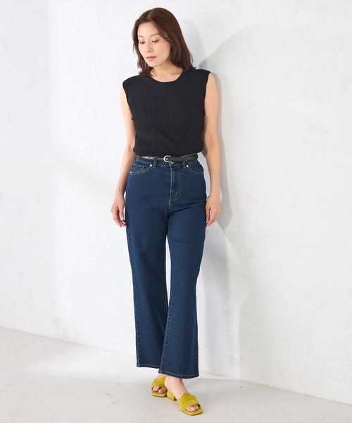 GALLORIA（ギャローリア）の「麻入りリブニット（ニット/セーター・レディース・ブラック/ベージュ/モカ・S/M/LL/L）」の7枚目の写真