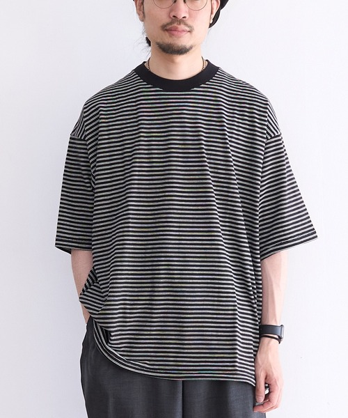 Healthknit(ヘルスニット)の「Healthknit Classic Border Jersey Crewneck S/S (#51047)(Tシャツ/カットソー・メンズ・パープル系その他/ブラック系その他・MEDIUM/LARGE/X-LARGE)」の2枚目の写真
