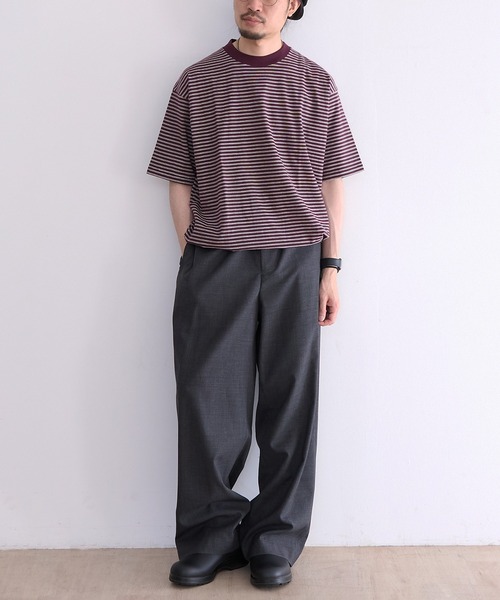 Healthknit(ヘルスニット)の「Healthknit Classic Border Jersey Crewneck S/S (#51047)(Tシャツ/カットソー・メンズ・パープル系その他/ブラック系その他・MEDIUM/LARGE/X-LARGE)」の8枚目の写真