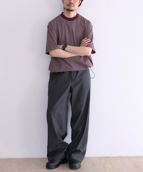 Healthknit(ヘルスニット)の「Healthknit Classic Border Jersey Crewneck S/S (#51047)(Tシャツ/カットソー・メンズ・パープル系その他/ブラック系その他・MEDIUM/LARGE/X-LARGE)」の9枚目の写真
