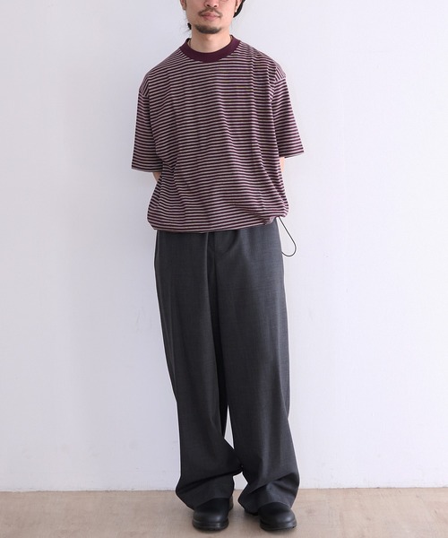 Healthknit(ヘルスニット)の「Healthknit Classic Border Jersey Crewneck S/S (#51047)(Tシャツ/カットソー・メンズ・パープル系その他/ブラック系その他・MEDIUM/LARGE/X-LARGE)」の10枚目の写真