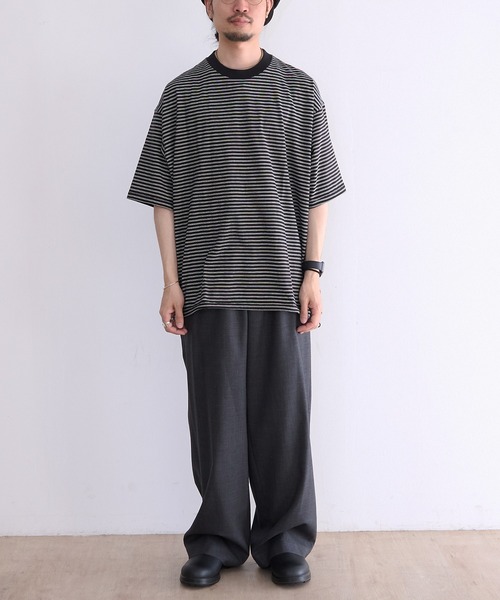 Healthknit(ヘルスニット)の「Healthknit Classic Border Jersey Crewneck S/S (#51047)(Tシャツ/カットソー・メンズ・パープル系その他/ブラック系その他・MEDIUM/LARGE/X-LARGE)」の11枚目の写真