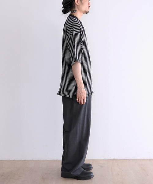 Healthknit(ヘルスニット)の「Healthknit Classic Border Jersey Crewneck S/S (#51047)(Tシャツ/カットソー・メンズ・パープル系その他/ブラック系その他・MEDIUM/LARGE/X-LARGE)」の12枚目の写真
