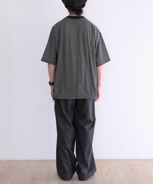 Healthknit(ヘルスニット)の「Healthknit Classic Border Jersey Crewneck S/S (#51047)(Tシャツ/カットソー・メンズ・パープル系その他/ブラック系その他・MEDIUM/LARGE/X-LARGE)」の13枚目の写真