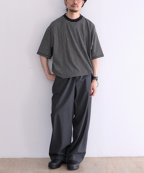 Healthknit(ヘルスニット)の「Healthknit Classic Border Jersey Crewneck S/S (#51047)(Tシャツ/カットソー・メンズ・パープル系その他/ブラック系その他・MEDIUM/LARGE/X-LARGE)」の16枚目の写真