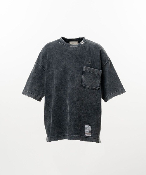 Maison MIHARA YASUHIRO(メゾンミハラヤスヒロ)の「【MIHARAYASUHIRO/ミハラヤスヒロ】Bleached Thermal T-shirt / BLEACHED TEE(Tシャツ/カットソー・メンズ・ブラック/グレー・48/46/44)」の2枚目の写真
