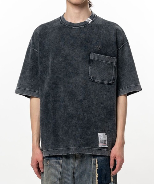 Maison MIHARA YASUHIRO(メゾンミハラヤスヒロ)の「【MIHARAYASUHIRO/ミハラヤスヒロ】Bleached Thermal T-shirt / BLEACHED TEE(Tシャツ/カットソー・メンズ・ブラック/グレー・48/46/44)」の4枚目の写真