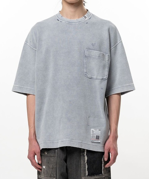 Maison MIHARA YASUHIRO(メゾンミハラヤスヒロ)の「【MIHARAYASUHIRO/ミハラヤスヒロ】Bleached Thermal T-shirt / BLEACHED TEE(Tシャツ/カットソー・メンズ・ブラック/グレー・48/46/44)」の9枚目の写真