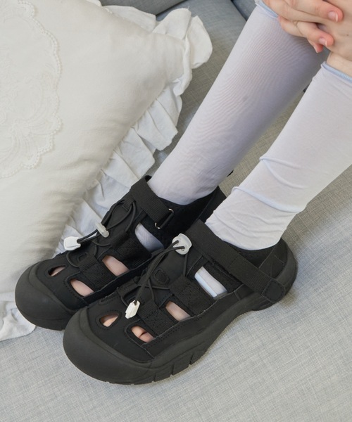 Birthday room（バースデイルーム）の「ドローコードスニーカーサンダル/Drawstring sneaker sandals（サンダル・レディース・ブラック/アイボリー・LARGE/MEDIUM/SMALL）」の8枚目の写真