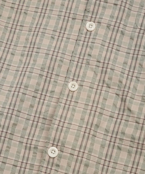 COVERNAT（カバーナット）の「[SOOBIN着用] SEERSUCKER CHECKED OPEN-COLLAR HALF SHIRT（シャツ/ブラウス・メンズ・カーキ系・X-LARGE/LARGE/MEDIUM/SMALL）」の13枚目の写真