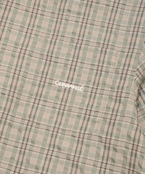 COVERNAT（カバーナット）の「[SOOBIN着用] SEERSUCKER CHECKED OPEN-COLLAR HALF SHIRT（シャツ/ブラウス・メンズ・カーキ系・X-LARGE/LARGE/MEDIUM/SMALL）」の14枚目の写真
