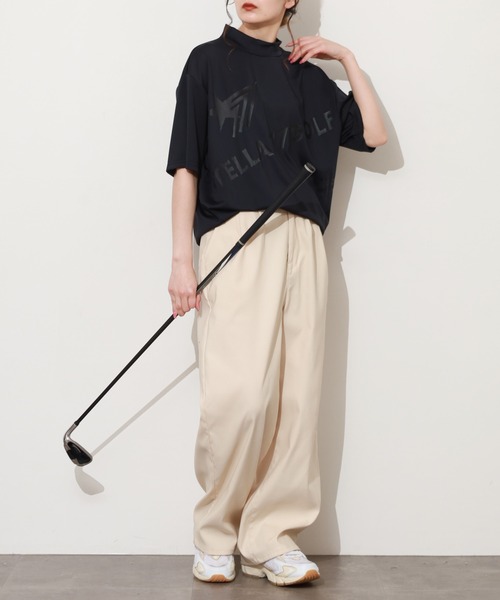 stella77golf(ステラセブンティーンセブンゴルフ)の「AC-TEX素材ゴルフモックネックTシャツ(Tシャツ/カットソー・メンズ・ブラック/ホワイト/ホワイト系/ブラック系・XL/XXL/M/L)」の7枚目の写真