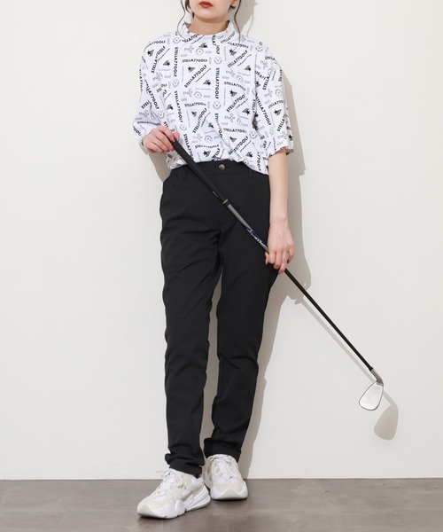stella77golf(ステラセブンティーンセブンゴルフ)の「AC-TEX素材ゴルフモックネックTシャツ(Tシャツ/カットソー・メンズ・ブラック/ホワイト/ホワイト系/ブラック系・XL/XXL/M/L)」の11枚目の写真