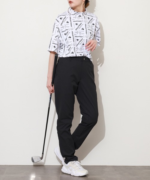 stella77golf(ステラセブンティーンセブンゴルフ)の「AC-TEX素材ゴルフモックネックTシャツ(Tシャツ/カットソー・メンズ・ブラック/ホワイト/ホワイト系/ブラック系・XL/XXL/M/L)」の12枚目の写真