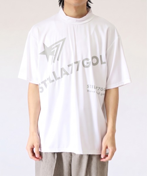stella77golf(ステラセブンティーンセブンゴルフ)の「AC-TEX素材ゴルフモックネックTシャツ(Tシャツ/カットソー・メンズ・ブラック/ホワイト/ホワイト系/ブラック系・XL/XXL/M/L)」の18枚目の写真