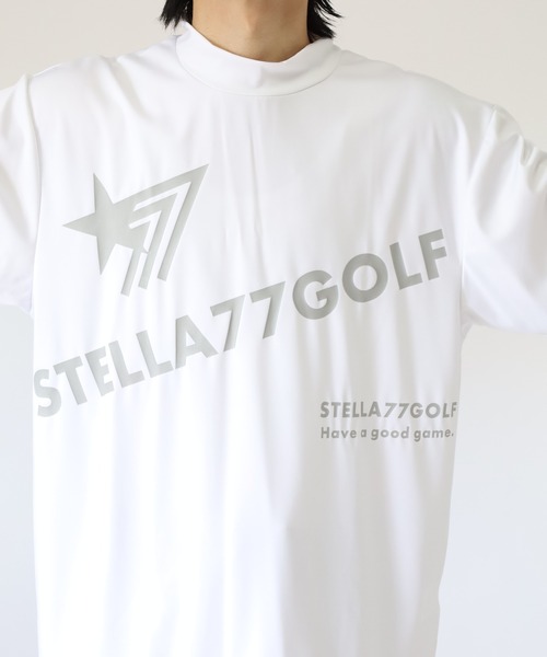 stella77golf(ステラセブンティーンセブンゴルフ)の「AC-TEX素材ゴルフモックネックTシャツ(Tシャツ/カットソー・メンズ・ブラック/ホワイト/ホワイト系/ブラック系・XL/XXL/M/L)」の21枚目の写真