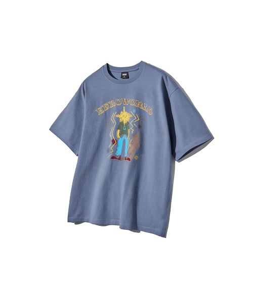 GAKKAI UNIONS(ガッカイユニオンズ)の「ヒーローワールド 半袖Tシャツ デニムブルー(Tシャツ/カットソー・レディース・その他・MEDIUM/LARGE)」の4枚目の写真