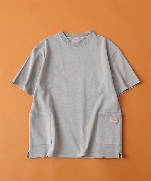 BIG MIKE(ビッグマイク)の「BIG MIKE Pigment S/S Tee ピグメント ダブルポケット 半袖Tシャツ(Tシャツ/カットソー・メンズ・スミクロ/ライトグレー/オリーブ・M/L/XL)」の6枚目の写真