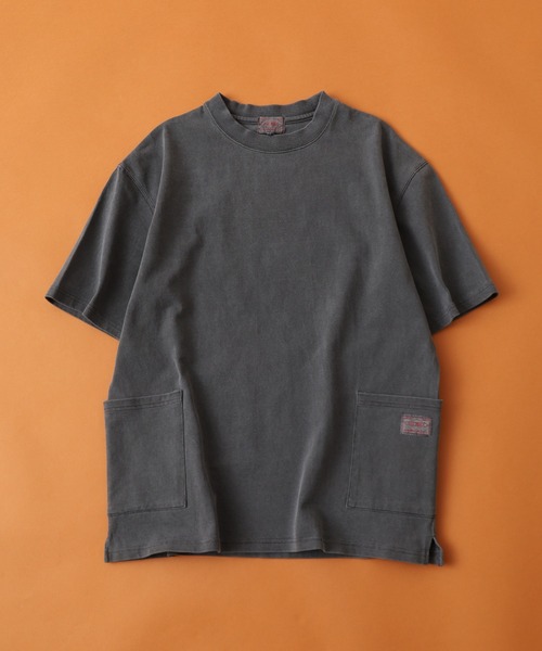 BIG MIKE(ビッグマイク)の「BIG MIKE Pigment S/S Tee ピグメント ダブルポケット 半袖Tシャツ(Tシャツ/カットソー・メンズ・スミクロ/ライトグレー/オリーブ・M/L/XL)」の4枚目の写真