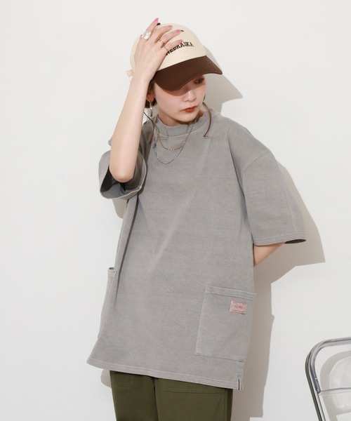 BIG MIKE(ビッグマイク)の「BIG MIKE Pigment S/S Tee ピグメント ダブルポケット 半袖Tシャツ(Tシャツ/カットソー・メンズ・スミクロ/ライトグレー/オリーブ・M/L/XL)」の15枚目の写真