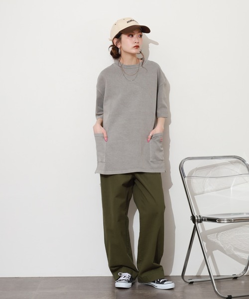 BIG MIKE(ビッグマイク)の「BIG MIKE Pigment S/S Tee ピグメント ダブルポケット 半袖Tシャツ(Tシャツ/カットソー・メンズ・スミクロ/ライトグレー/オリーブ・M/L/XL)」の18枚目の写真