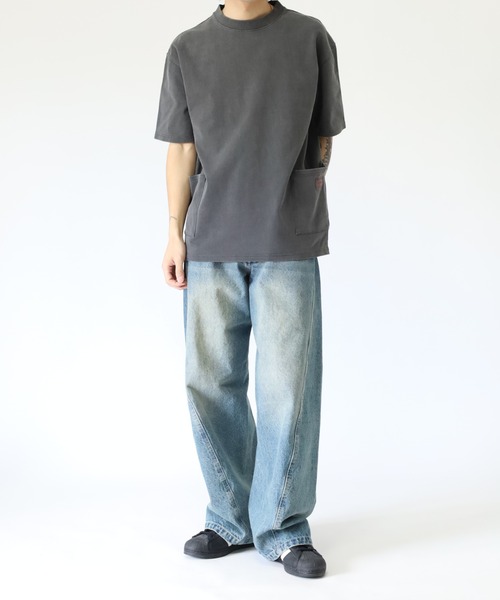 BIG MIKE(ビッグマイク)の「BIG MIKE Pigment S/S Tee ピグメント ダブルポケット 半袖Tシャツ(Tシャツ/カットソー・メンズ・スミクロ/ライトグレー/オリーブ・M/L/XL)」の21枚目の写真