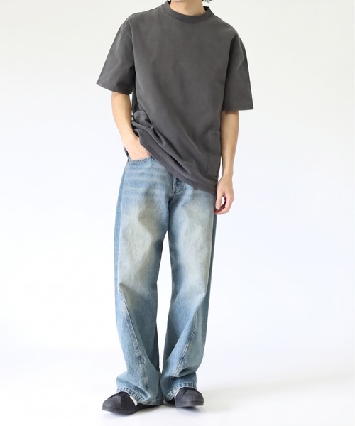 BIG MIKE(ビッグマイク)の「BIG MIKE Pigment S/S Tee ピグメント ダブルポケット 半袖Tシャツ(Tシャツ/カットソー・メンズ・スミクロ/ライトグレー/オリーブ・M/L/XL)」の20枚目の写真