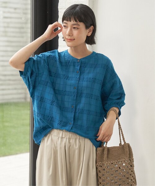 LBC(エルビーシー)の「3WAYシャドーチェックブラウス(シャツ/ブラウス・レディース・ブラック/ブラウン/ホワイト/マスタード/ブルー・M)」の18枚目の写真