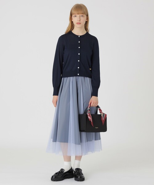 BLUE LABEL CRESTBRIDGE(ブルーレーベルクレストブリッジ)の「スカーフスクエアミニトート(ショルダーバッグ・レディース・ブラック/ネイビー・FREE)」の16枚目の写真