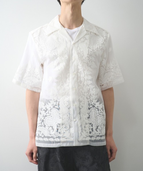 TAAKK(ターク)の「【TAAKK】Short Sleeve Shirt(シャツ/ブラウス・メンズ・ホワイト/ブラック・3/2)」の2枚目の写真