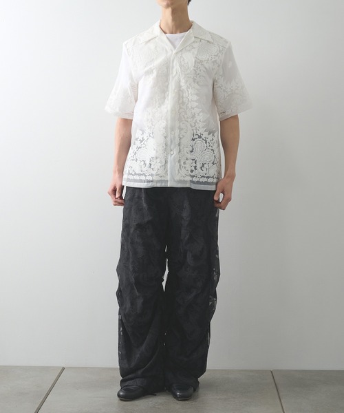 TAAKK(ターク)の「【TAAKK】Short Sleeve Shirt(シャツ/ブラウス・メンズ・ホワイト/ブラック・3/2)」の3枚目の写真