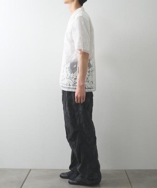 TAAKK(ターク)の「【TAAKK】Short Sleeve Shirt(シャツ/ブラウス・メンズ・ホワイト/ブラック・3/2)」の4枚目の写真