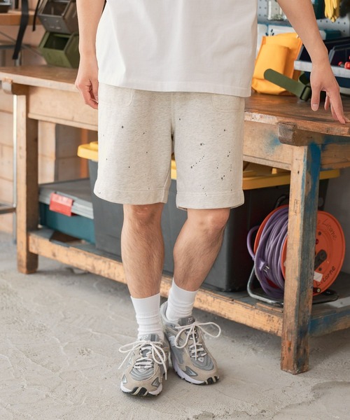 BAYFLOW(ベイフロー)の「ピグメントスウェットショーツ(スウェットパンツ・メンズ・チャコール/アイボリー/イエロー・LARGE/MEDIUM)」の1枚目の写真