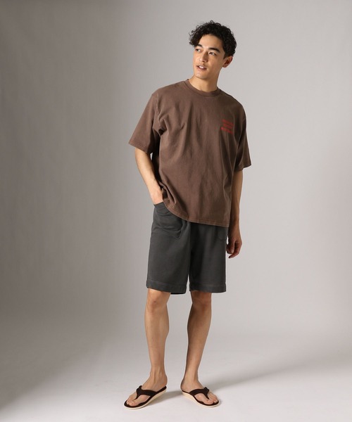 BAYFLOW(ベイフロー)の「ピグメントスウェットショーツ(スウェットパンツ・メンズ・チャコール/アイボリー/イエロー・LARGE/MEDIUM)」の4枚目の写真