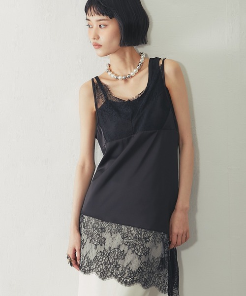 アナザーエディション♡ANOTHER EDITION♡リバーレースキャミブラウス SLOBE IENA（スローブイエナ） ブラウス シャツ リバーレースキャミ