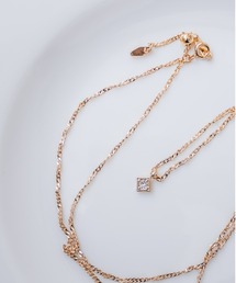 CLETTE（クレット）の「CLETTEオリジナルスクエアビジューネックレス（ネックレス）」