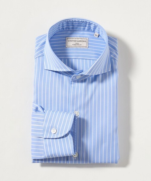 UNITED ARROWS（ユナイテッドアローズ）の「イージーケア AG パナマ ストライプ カッタウェイカラー シャツ 抗菌防臭 通気性（シャツ/ブラウス・メンズ・ライトブルー・38cm/39cm/41cm/40cm）」の7枚目の写真