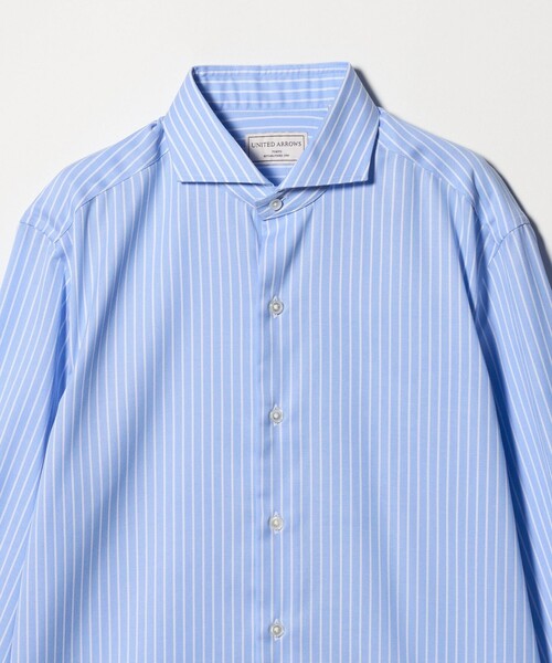 UNITED ARROWS（ユナイテッドアローズ）の「イージーケア AG パナマ ストライプ カッタウェイカラー シャツ 抗菌防臭 通気性（シャツ/ブラウス・メンズ・ライトブルー・38cm/39cm/41cm/40cm）」の10枚目の写真