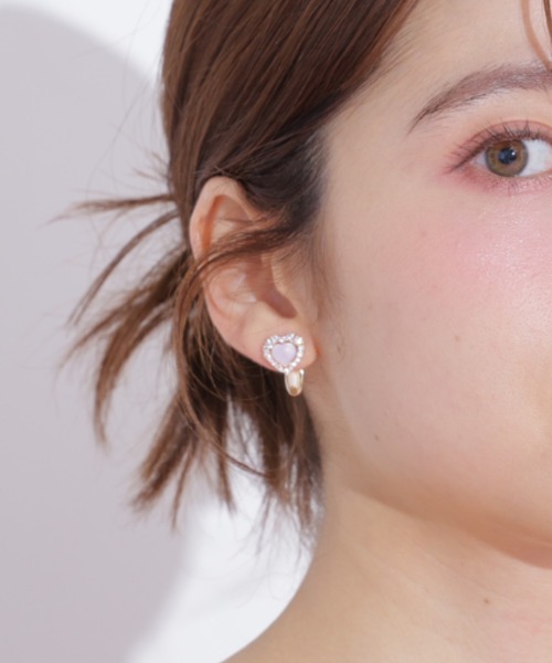 JILL by JILL STUART(ジルバイジルスチュアート)の「Cubicハートピアス(ピアス(両耳用)・レディース・ゴールド/シルバー・FREE)」の16枚目の写真