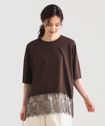【8/6値下げ】レース 切り替え Tシャツ