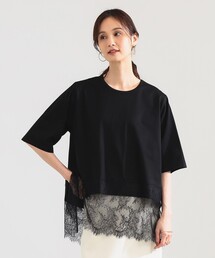 【8/6値下げ】レース 切り替え Tシャツ